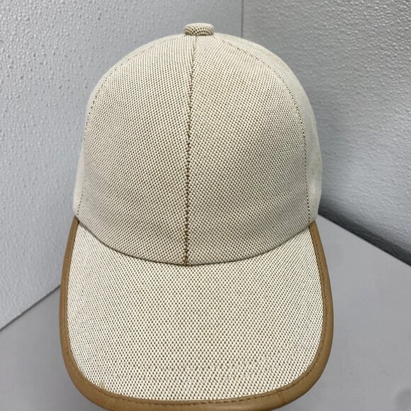 Vince Unisex Leather-Trim Baseball Cap – Beige - Picture 9 of 11